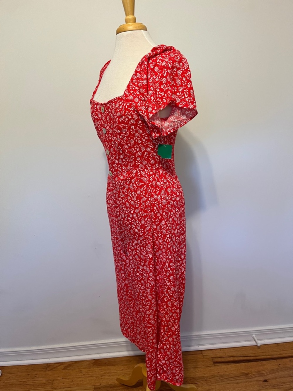 NWT luxology | floral jumpsuit | Small Smocked back - Picture 2 of 14